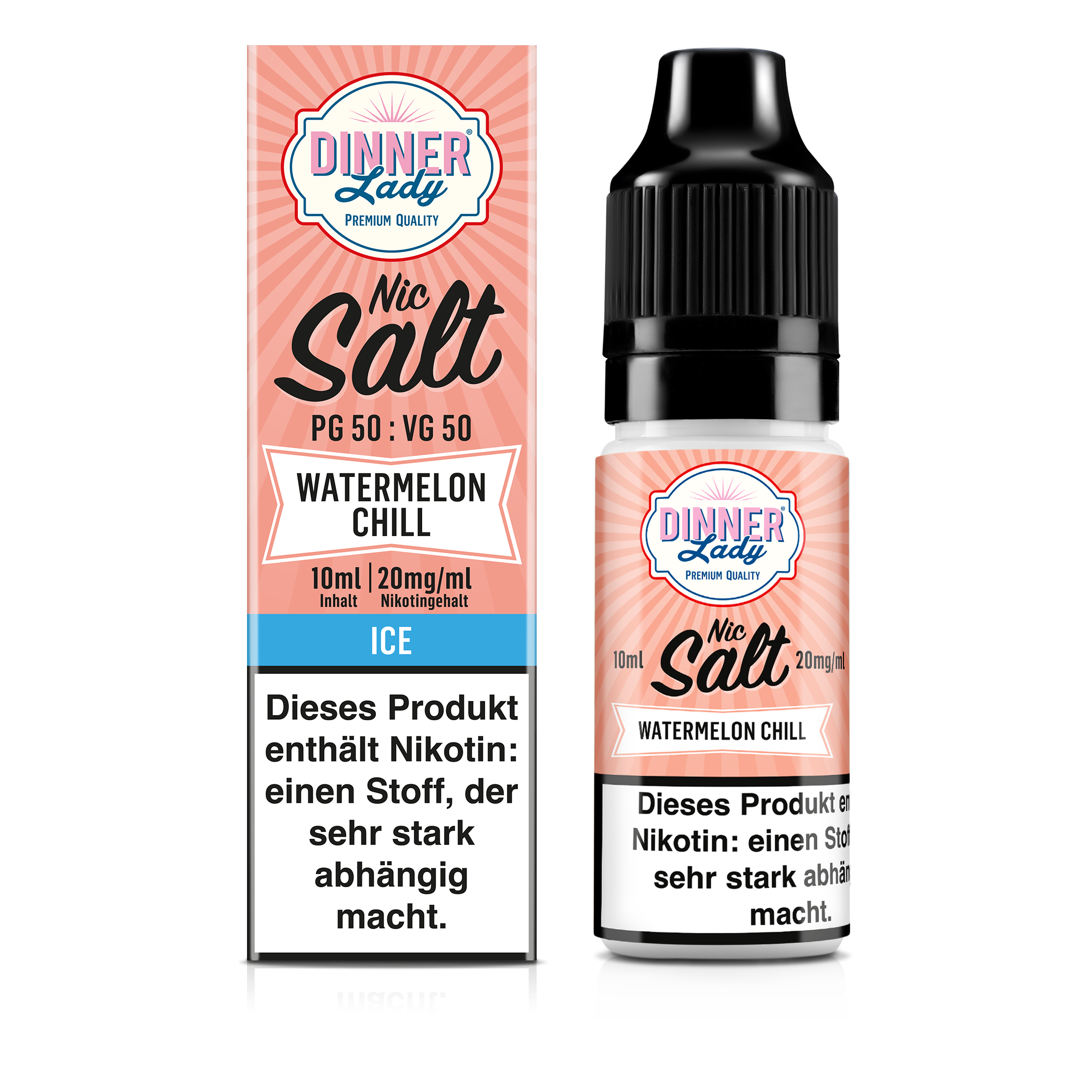Dinner Lady - Watermelon Ice 10ml Nikotinsalz Liquid