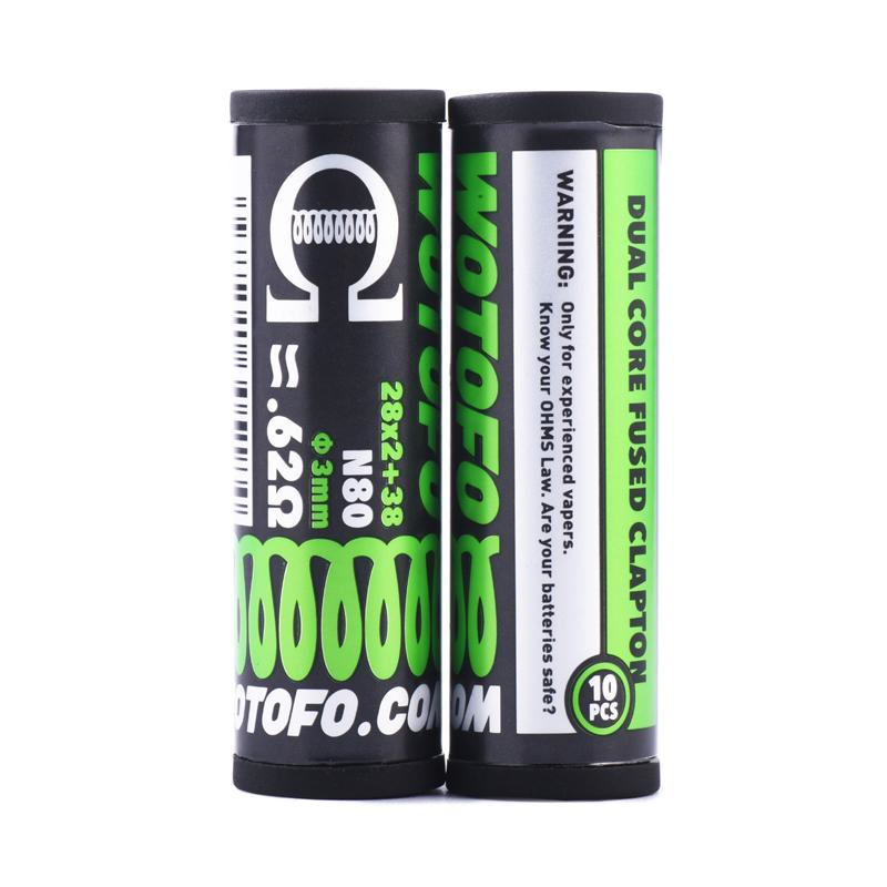 Wotofo - Dual Core Fused Clapton Prebuilt Coils 10 Stk.