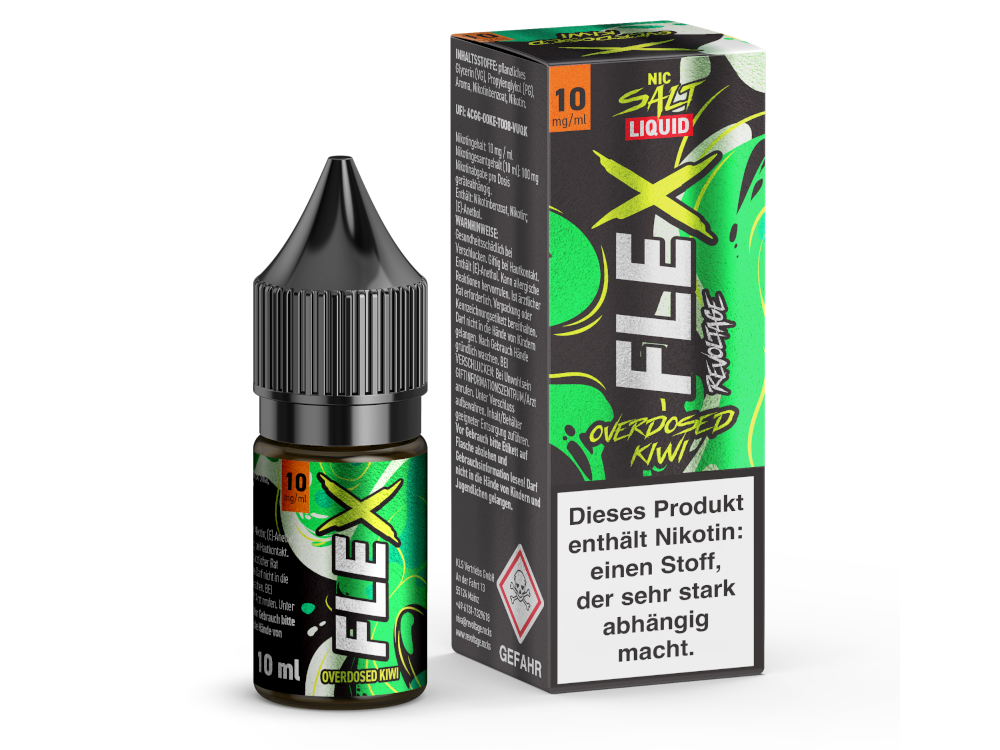 Flex Overdosed - Kiwi 10ml Nikotinsalzliquid