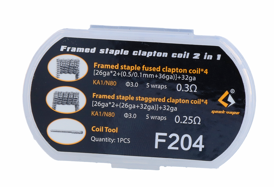 Geekvape - 8x N80 Framed Clapton Head 2 in 1  F204
