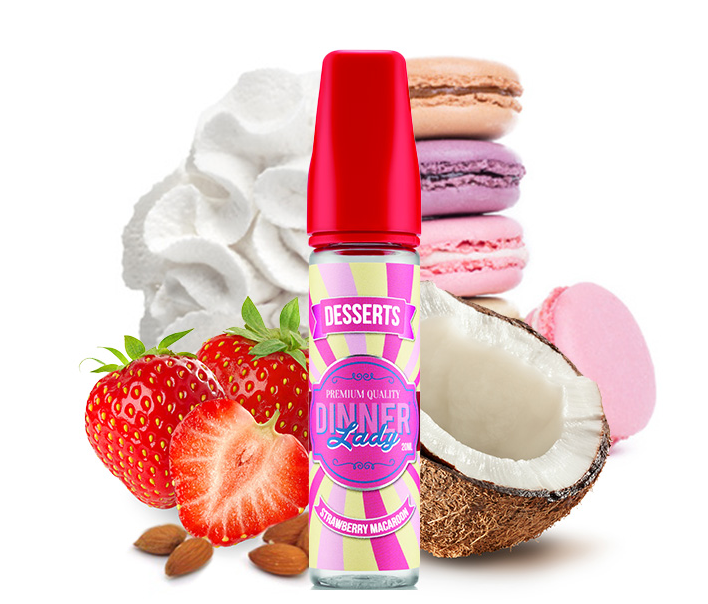 Dinner Lady - Dessert - Strawberry Macarons 14ml Aroma Longfill
