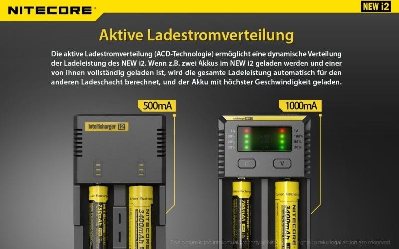 Nitecore NEW i2 - Ladegerät