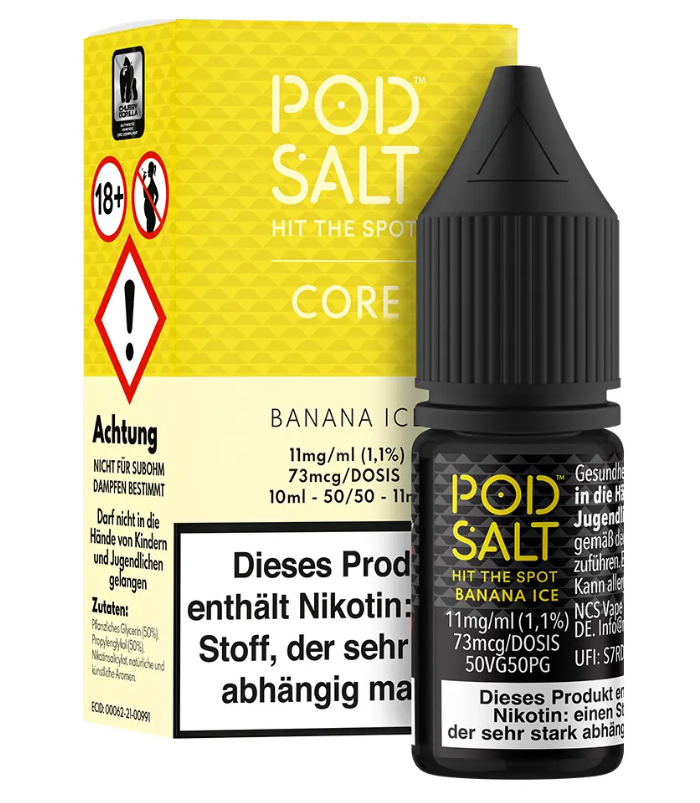 Pod Salt - Core - Banana Ice 10ml Nikotinsalz Liquid