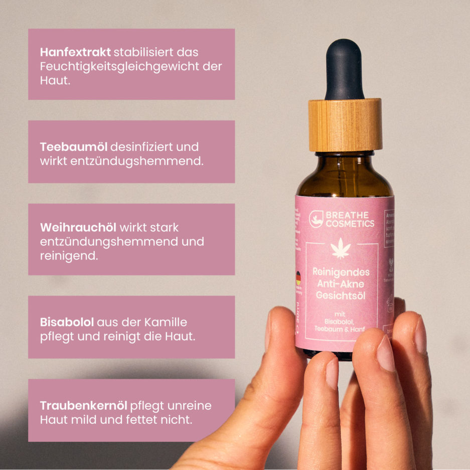 Breathe Organics - Anti Akne CBD Gesichtsöl - 30ml