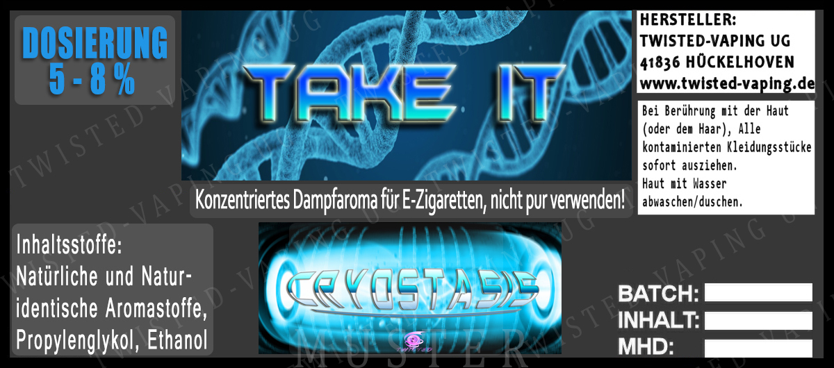Cryostasis - Take IT 10ml Aroma