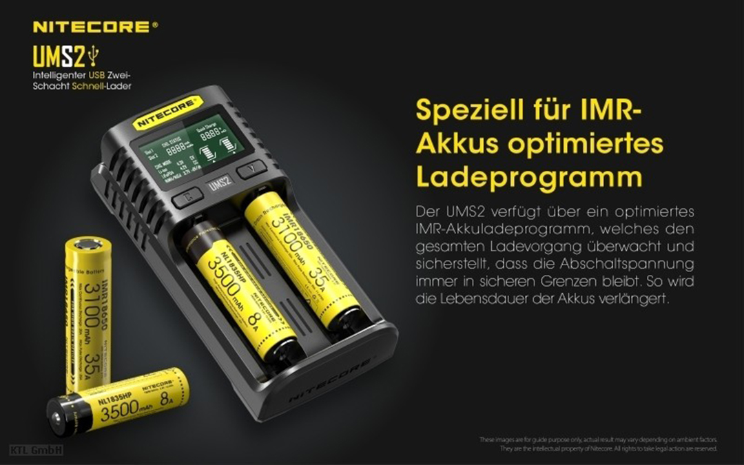 Nitecore UMS2 Ladegerät