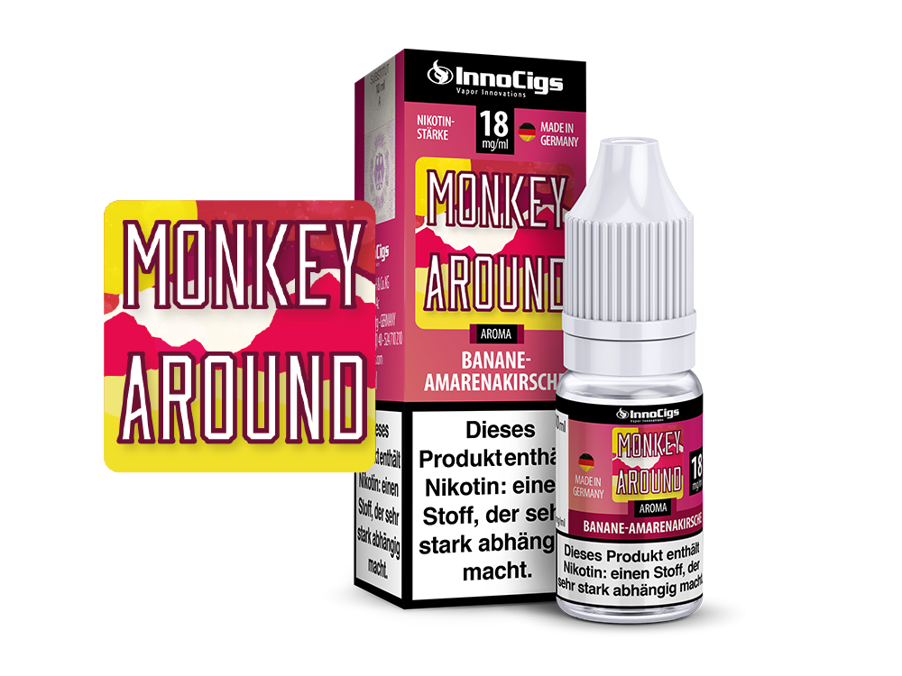 Innocigs - Monkey Around Bananen-Amarenakirsche 10ml Liquid