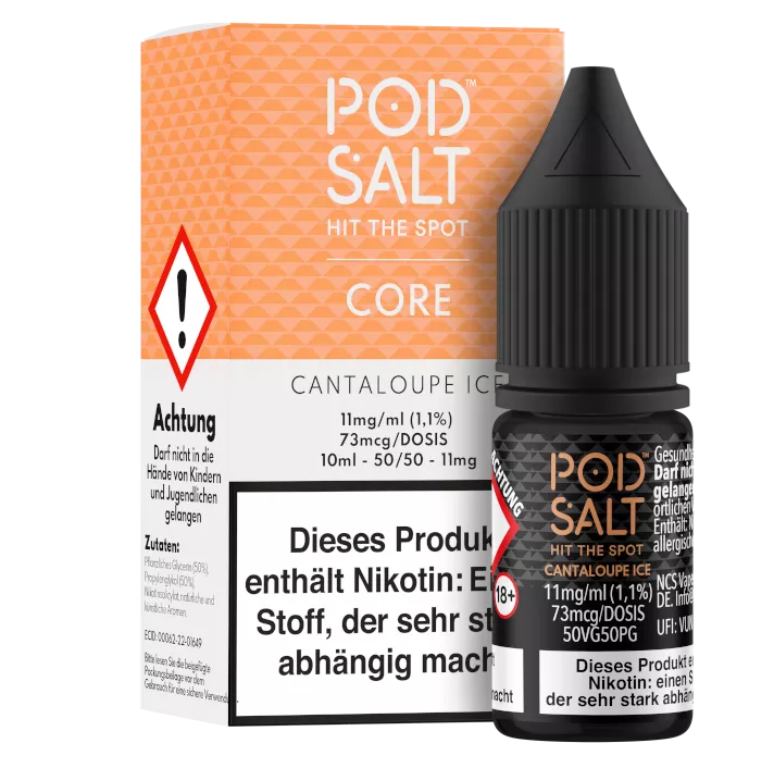Pod Salt - Core - Cantaloupe Ice 10ml Nikotinsalz Liquid