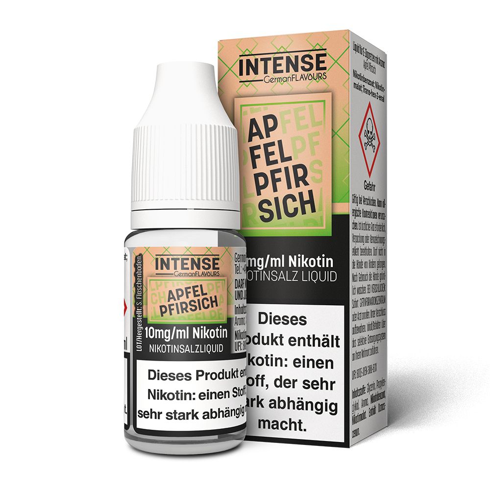 Intense - Apfel Pfirsich Nikotinsalz e-Liquid 10ml