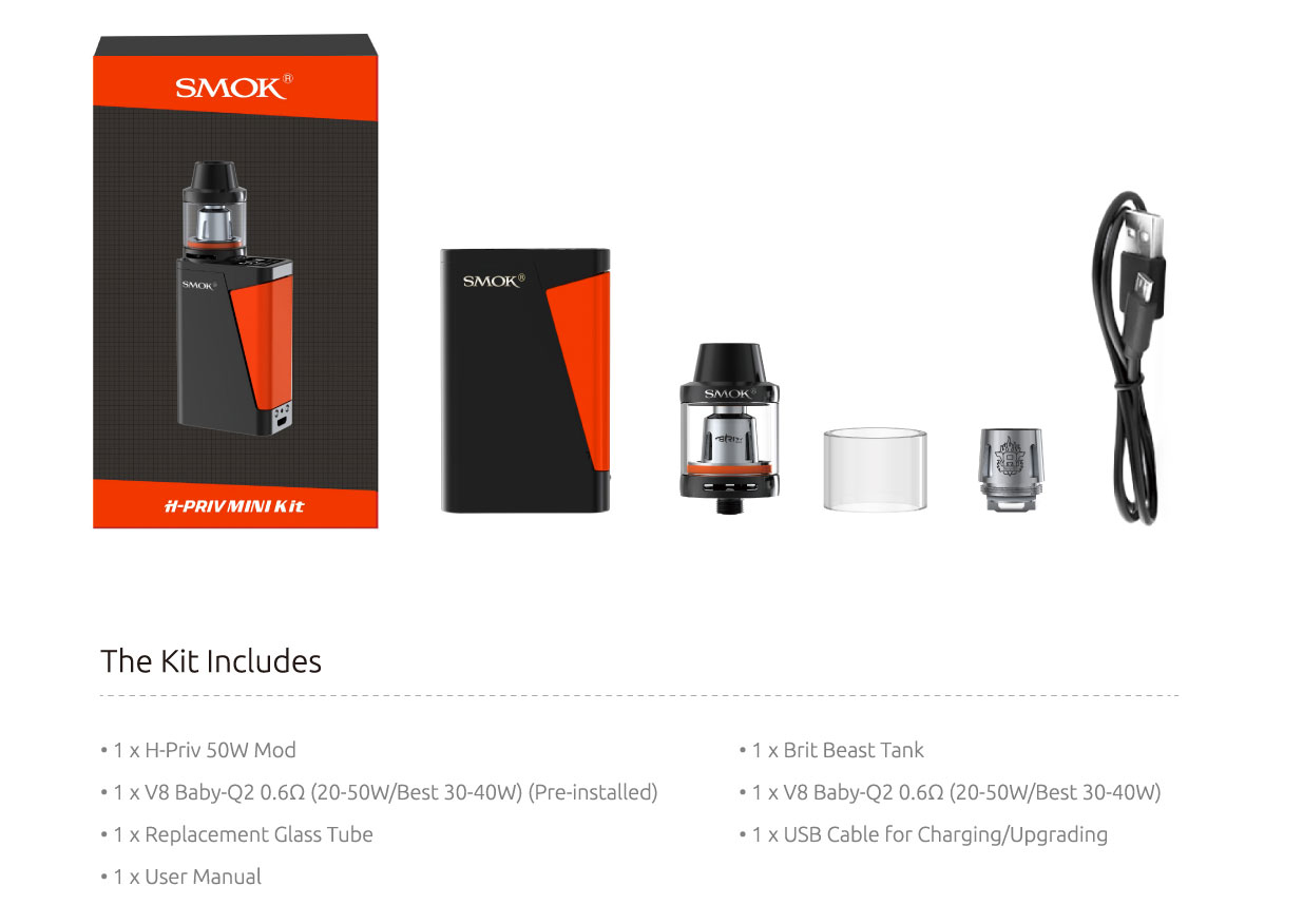 Smok - H-Priv Mini Set 50W mit Brit Beast Tank