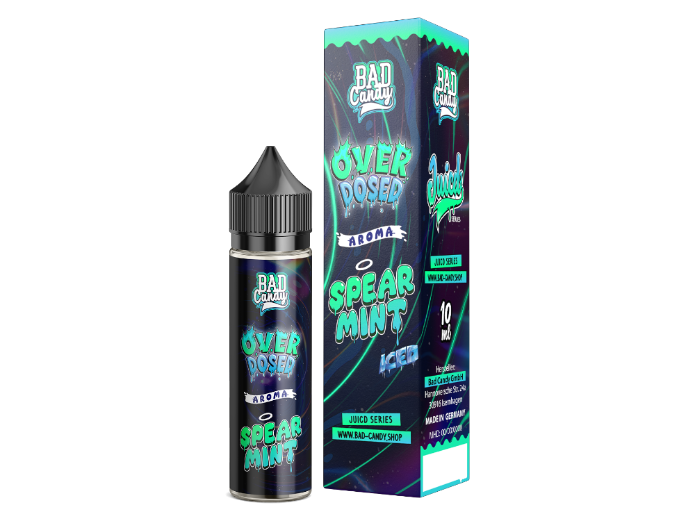 Bad Candy Juiced Series - Spearmint 10ml Aroma Longfill Overdosed